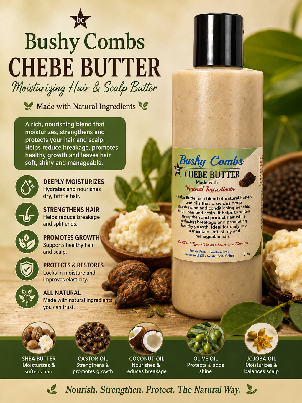Bushy Combs Chebe Butter Lotion