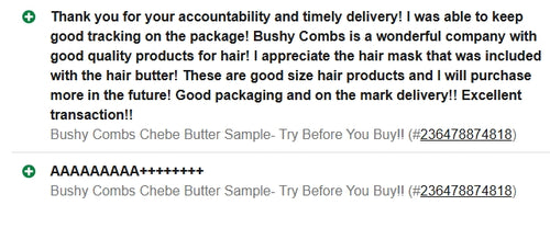 Bushy Combs Hydrating Charcoal and Clay Hair Mask- 1 oz sample pack